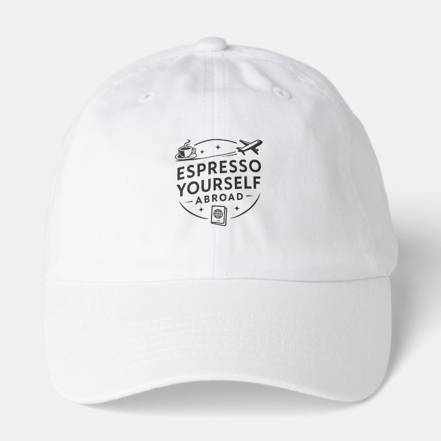  Funny Travel Coffee Lover Hat (Front)