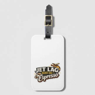 Funny Travel Coffee Lover Hat Luggage Tag