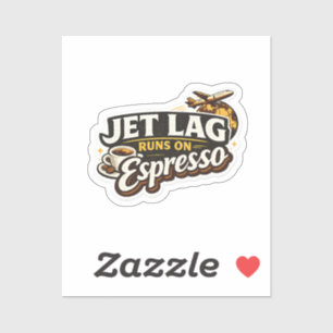 Funny Travel Coffee Lover Hat Sticker