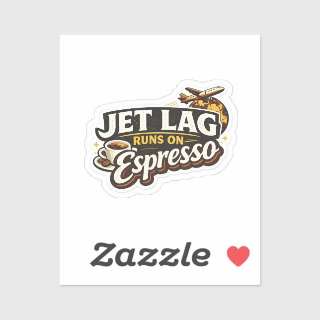  Funny Travel Coffee Lover Hat Sticker (Sheet)