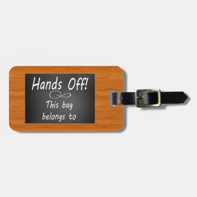Funny travel hands off luggage luggage tag (Front Horizontal)