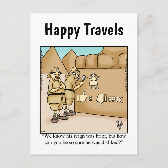 Funny Travel Humor Postcard (Front)