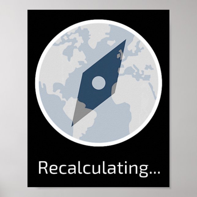 Funny Travel Icon For Traveling Hiking Or Camping  Poster (Front)