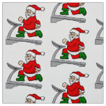 funny treadmill santa claus fabric