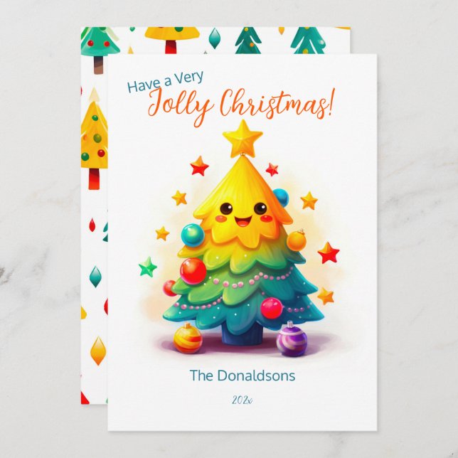 Funny Tree Christmas Card (Front/Back)
