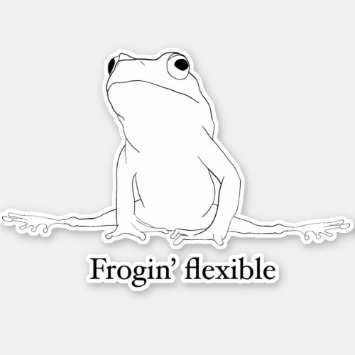Funny tree frog sticker