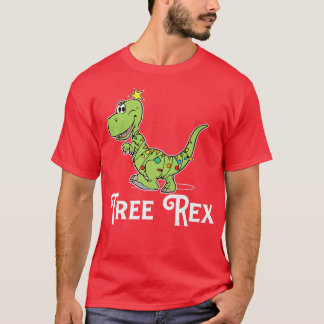 Funny Tree Re Dino Dinosaur Xmas Christmas Lights T-Shirt