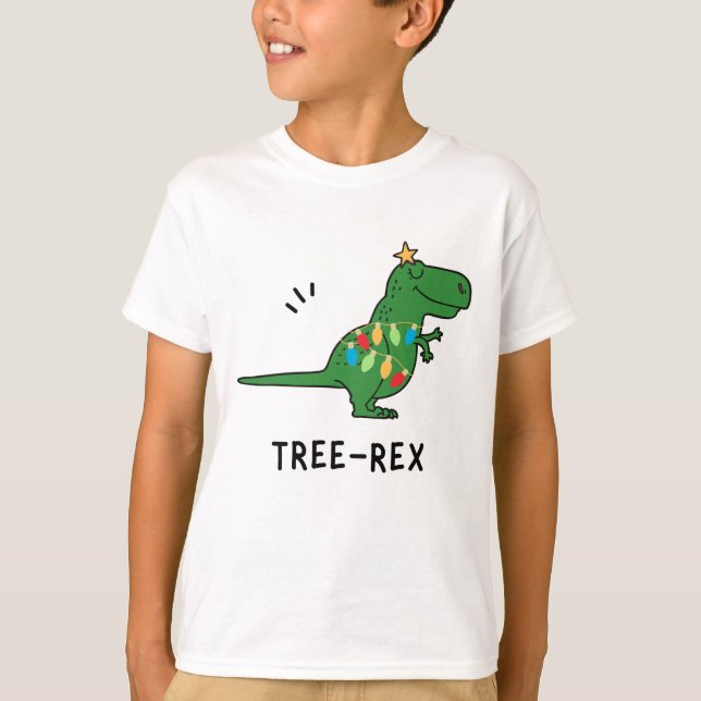 Funny Tree-Rex Christmas  T-Shirt (Front)