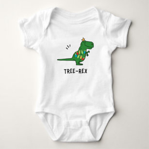 Funny Tree-Rex Christmas  T-Shirt Baby Bodysuit