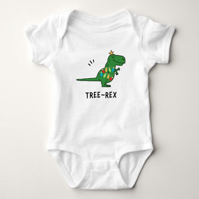 Funny Tree-Rex Christmas  T-Shirt Baby Bodysuit (Front)
