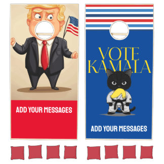 Funny Trending Custom Kamala Harris Vs Trump Cornhole Set