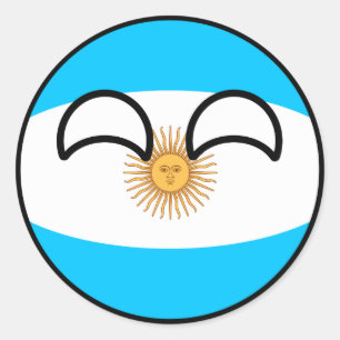 Funny Trending Geeky Argentina Countryball Classic Round Sticker