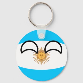 Funny Trending Geeky Argentina Countryball Keychain by Countryballs_Store at Zazzle