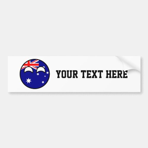 Funny Trending Geeky Australia Countryball Bumper Sticker