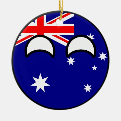 Funny Trending Geeky Australia Countryball Ceramic Ornament
