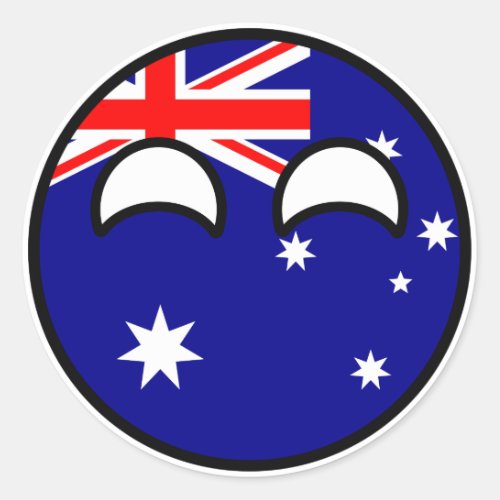Funny Trending Geeky Australia Countryball Classic Round Sticker
