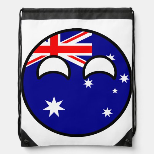 Funny Trending Geeky Australia Countryball Drawstring Bag