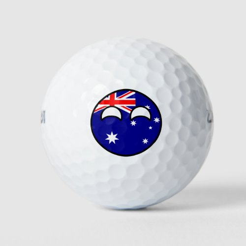 Funny Trending Geeky Australia Countryball Golf Balls