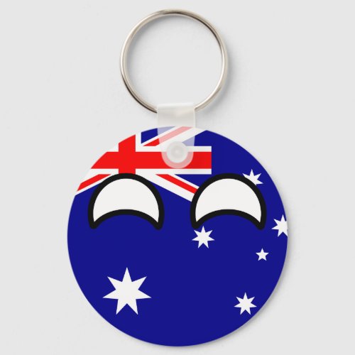 Funny Trending Geeky Australia Countryball Keychain