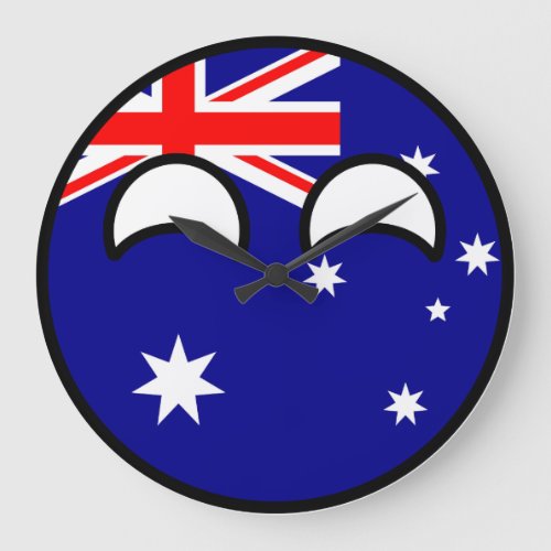 Funny Trending Geeky Australia Countryball Large Clock