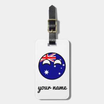 Funny Trending Geeky Australia Countryball Luggage Tag by Countryballs_Store at Zazzle