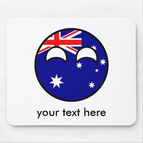 Funny Trending Geeky Australia Countryball Mouse Pad