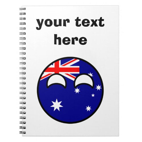 Funny Trending Geeky Australia Countryball Notebook