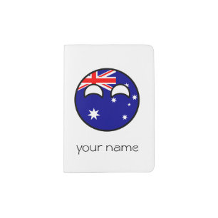Funny Trending Geeky Australia Countryball Passport Holder