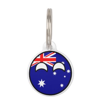 Funny Trending Geeky Australia Countryball Pet Tag by Countryballs_Store at Zazzle