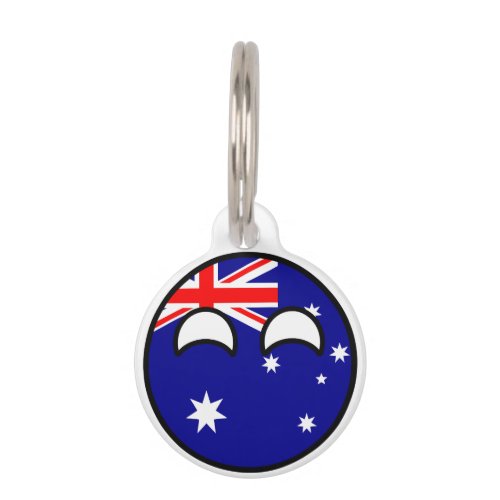 Funny Trending Geeky Australia Countryball Pet Tag