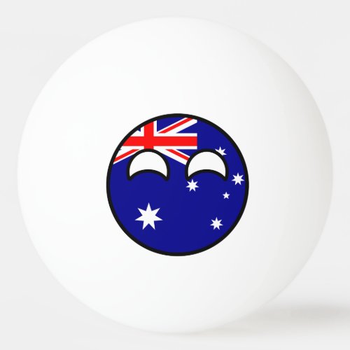 Funny Trending Geeky Australia Countryball Ping Pong Ball