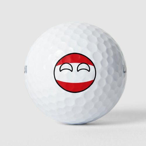Funny Trending Geeky Austria Countryball Golf Balls