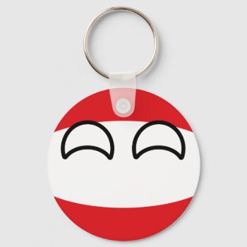Funny Trending Geeky Austria Countryball Keychain by Countryballs_Store at Zazzle