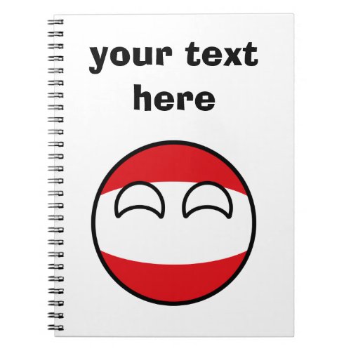 Funny Trending Geeky Austria Countryball Notebook