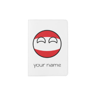 Funny Trending Geeky Austria Countryball Passport Holder
