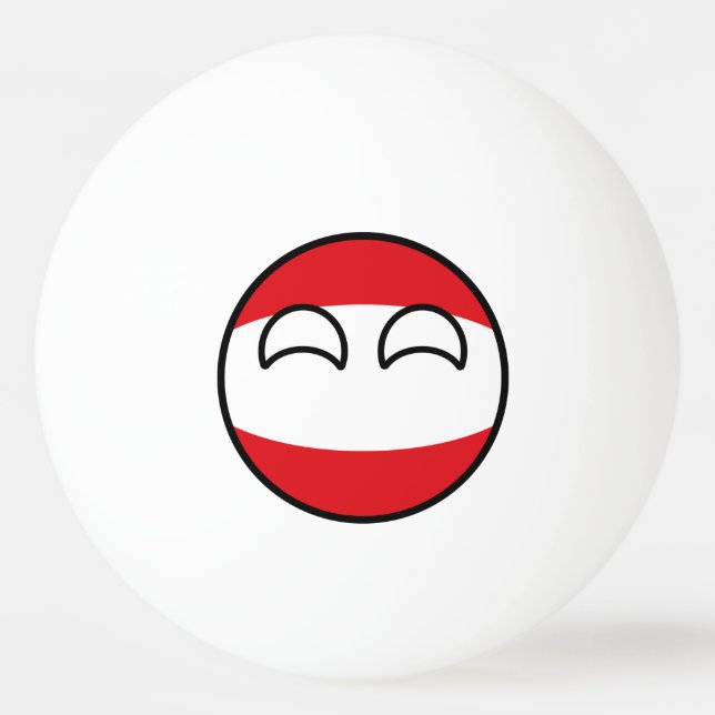 Funny Trending Geeky Austria Countryball Ping-Pong Ball (Front)