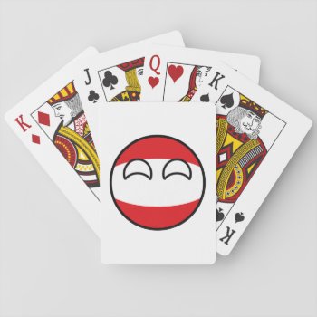Funny Trending Geeky Austria Countryball Playing Cards by Countryballs_Store at Zazzle