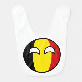 Funny Trending Geeky Belgium Countryball Bib by Countryballs_Store at Zazzle
