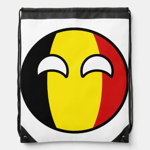 Funny Trending Geeky Belgium Countryball Drawstring Bag