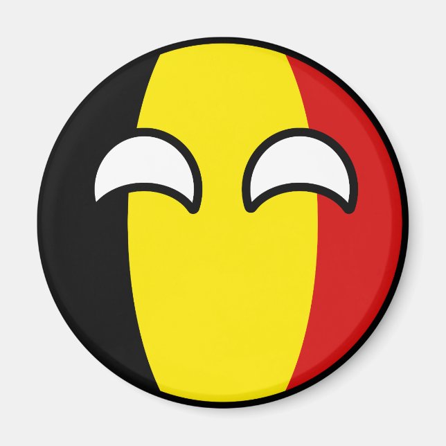 Funny Trending Geeky Belgium Countryball Magnet (Front)