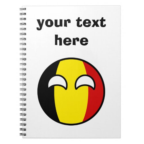 Funny Trending Geeky Belgium Countryball Notebook