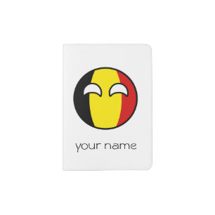 Funny Trending Geeky Belgium Countryball Passport Holder