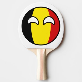 Funny Trending Geeky Belgium Countryball Ping Pong Paddle by Countryballs_Store at Zazzle