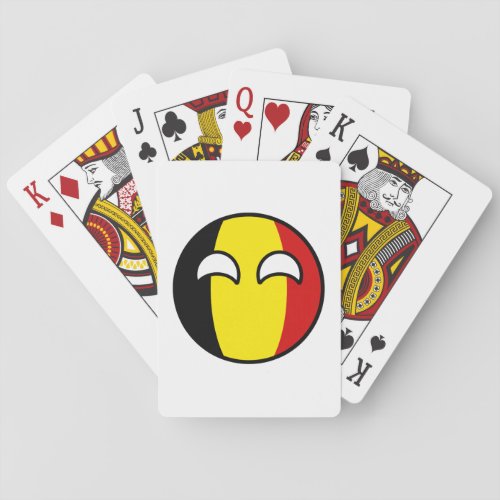 Funny Trending Geeky Belgium Countryball Poker Cards