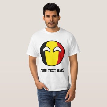 Funny Trending Geeky Belgium Countryball T-shirt by Countryballs_Store at Zazzle