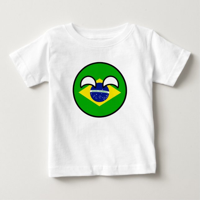 Funny Trending Geeky Brazil Countryball Baby T-Shirt (Front)
