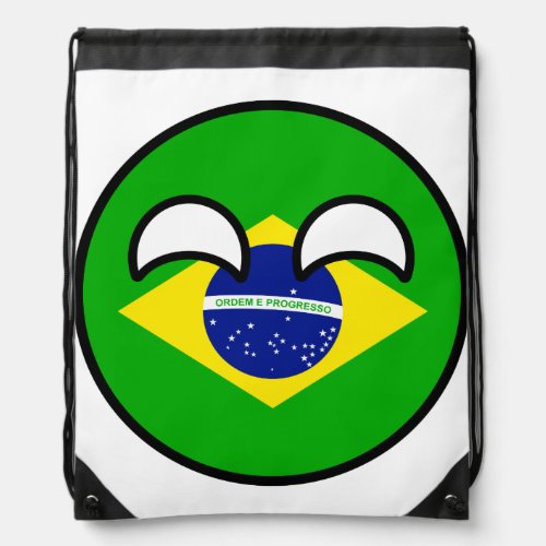 Funny Trending Geeky Brazil Countryball Drawstring Bag