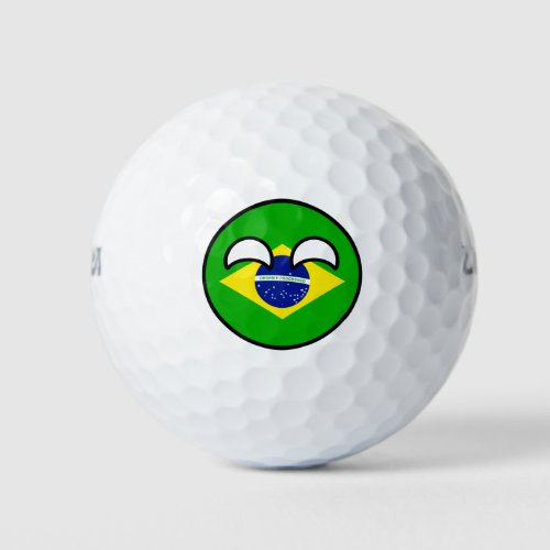 Funny Trending Geeky Brazil Countryball Golf Balls