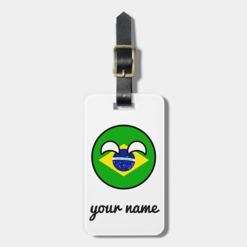 Funny Trending Geeky Brazil Countryball Luggage Tag