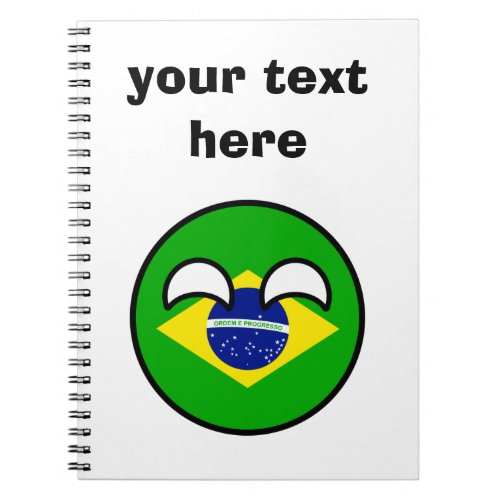 Funny Trending Geeky Brazil Countryball Notebook